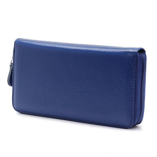 902 Antimagnetic RFID Litchi Texture Women Large Capacity Hand Wallet Purse Phone Bag with Card Slots(Blue) by bashfashion