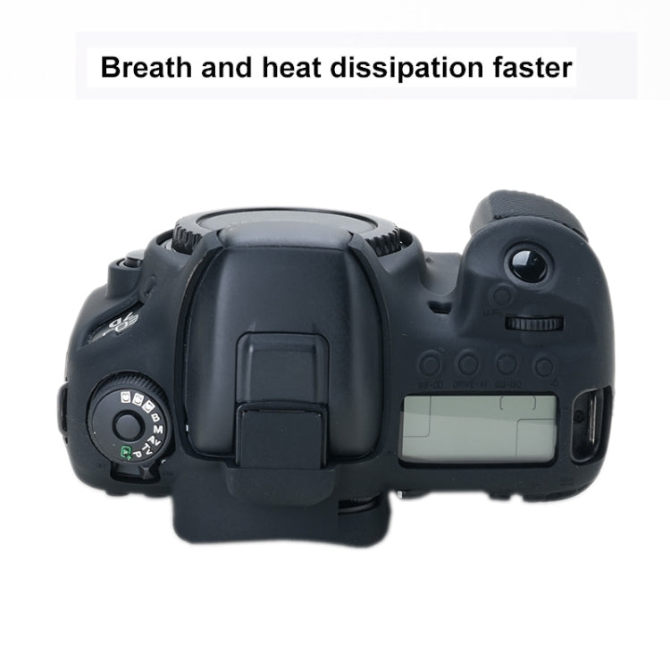 For Canon EOS 7D Mark II Soft Silicone Protective Case (Black) by bashfashion