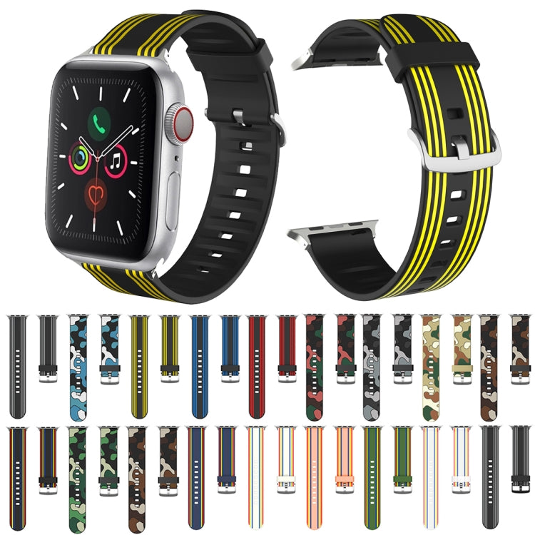 Silicone Replaceable Watch Band For Apple Watch Series 9&8&7 41mm / SE 3&SE 2&6&SE&5&4 40mm / 3&2&1 38mm(9) by bashfashion