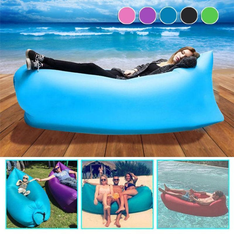 Outdoor Portable Lazy Water Inflatable Sofa Beach Grass Air Bed, Size: 200 x 70cm(Pink) by bashfashion