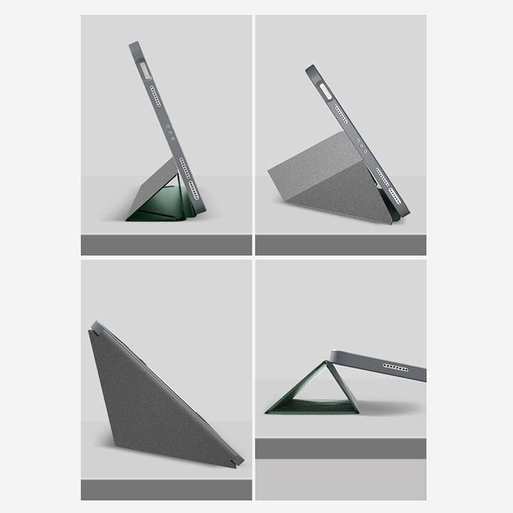 For iPad Pro 12.9 2022 / 2021 / 2020 Mutural Multi-fold Smart Leather Tablet Case(Blue) by Mutural