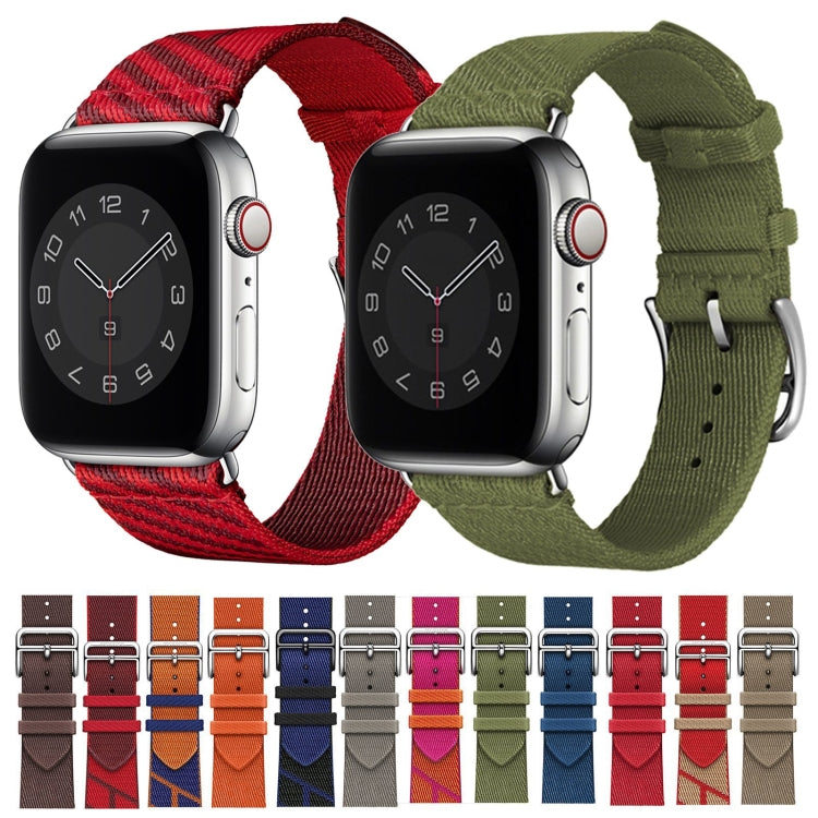 Two-color Nylon Braid Watch Band For Apple Watch Series 9&8&7 41mm / SE 3&SE 2&6&SE&5&4 40mm / 3&2&1 38mm(Grey) by bashfashion