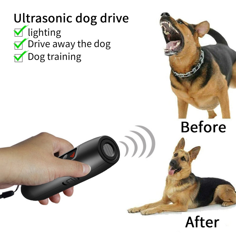 Tsattine N10 Ultrasonic Dog Repeller with LED Electricity Display & Flashlight by bashfashion