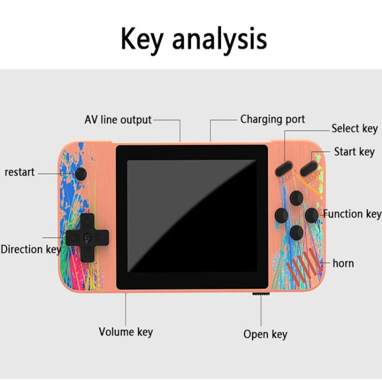 G3 Macaron 3.5 inch Screen Handheld Game Console Built-in 800 Games(Grey) by bashfashion