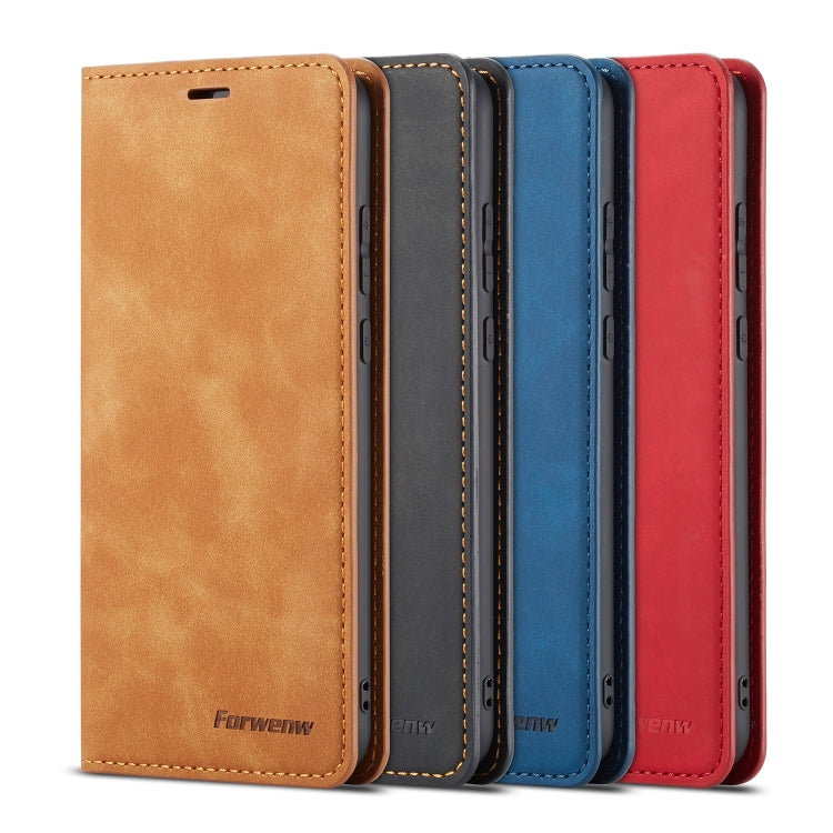 For Huawei P20 Forwenw Dream Series Oil Edge Strong Magnetism Horizontal Flip Leather Case with Holder & Card Slots & Wallet & Photo Frame(Brown) by Forwenw