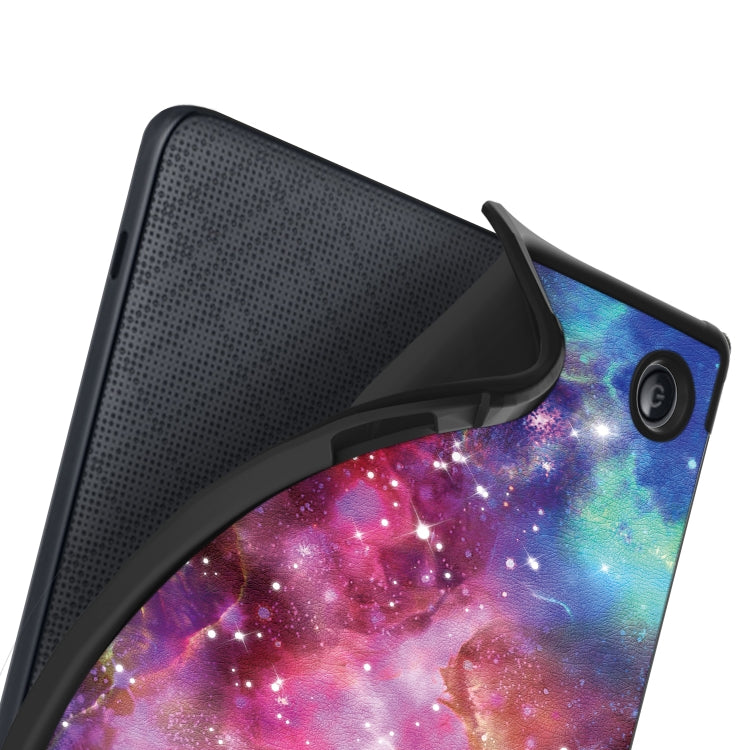 For KOBO Libra2 2021 Multi-folding Leather Tablet Case(Milky Way) by bashfashion