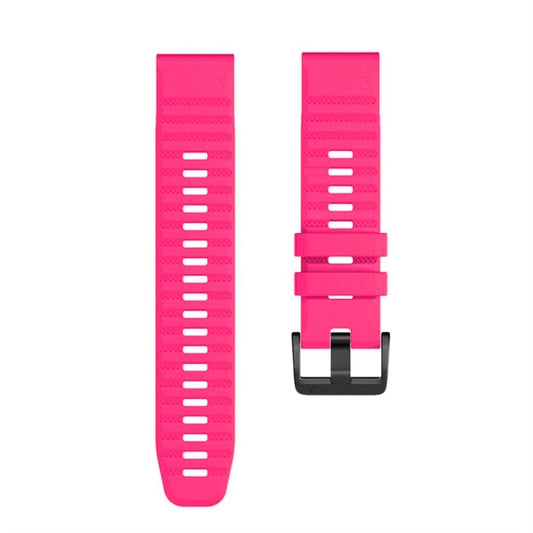 For Garmin Fenix 7X Silicone Watch Band(Pink) by bashfashion