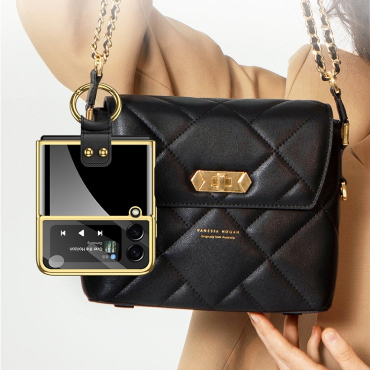 For Samsung Galaxy Z Flip3 5G GKK Integrated Solid Color Plating Phone Case with Ring Holder(Emerald Green) by GKK