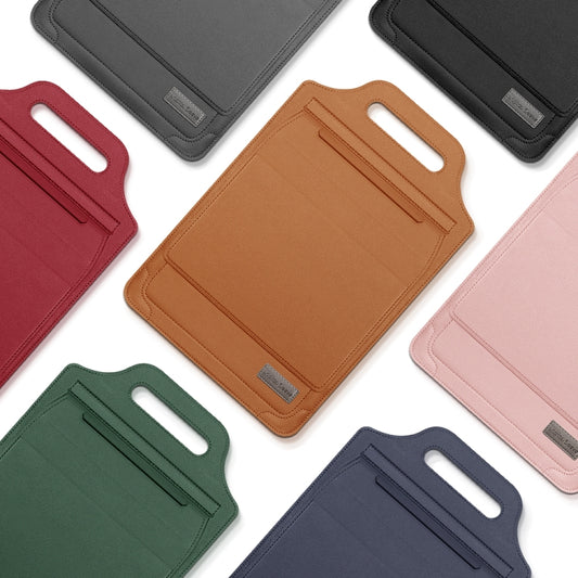 12 inch Multifunctional Mouse Pad Stand Handheld Laptop Bag(Brown) by bashfashion