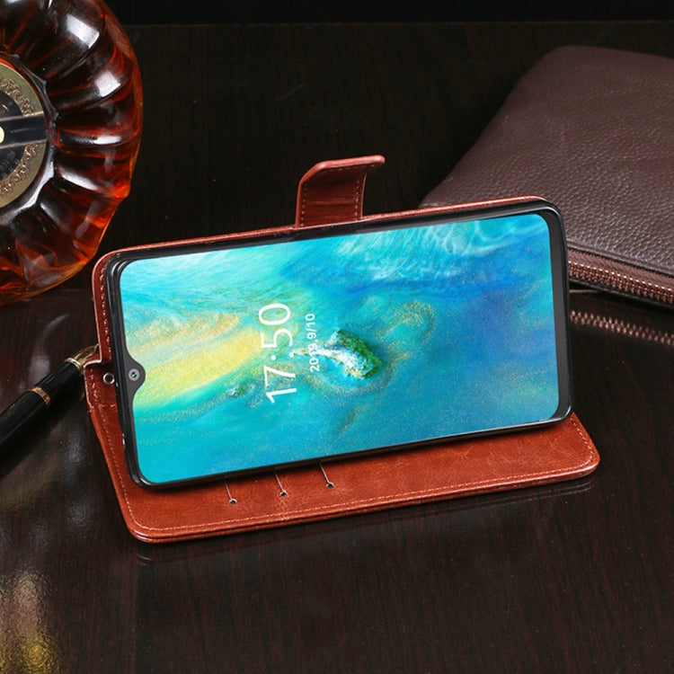 For Cubot P30 idewei Crazy Horse Texture Horizontal Flip Leather Case with Holder & Card Slots & Wallet(Rose Red) by idewei