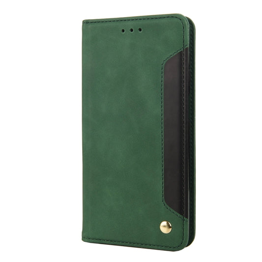 For Samsung Galaxy A14 5G Skin Feel Splicing Leather Phone Case(Green) by bashfashion