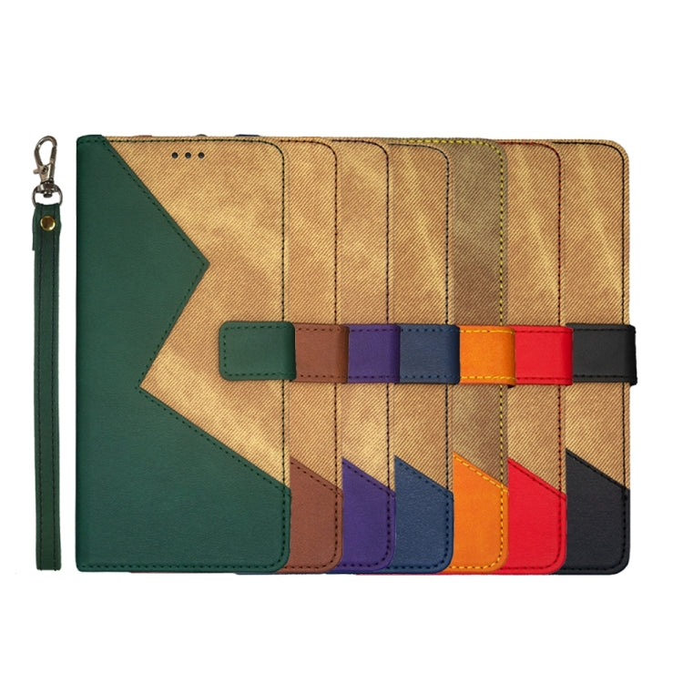 For T-Mobile REVVL 6 5G idewei Two-color Splicing Leather Phone Case(Black) by idewei