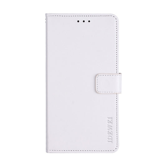For Blackview A85 idewei Crazy Horse Texture Leather Phone Case with Holder(White) by idewei