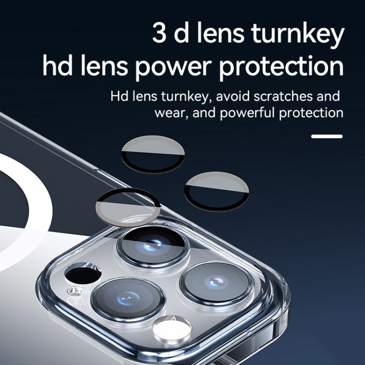 For iPhone 15 Plus SULADA Jingpin Series MagSafe All-inclusive Lens Electroplated TPU Phone Case(Transparent Black) by SULADA