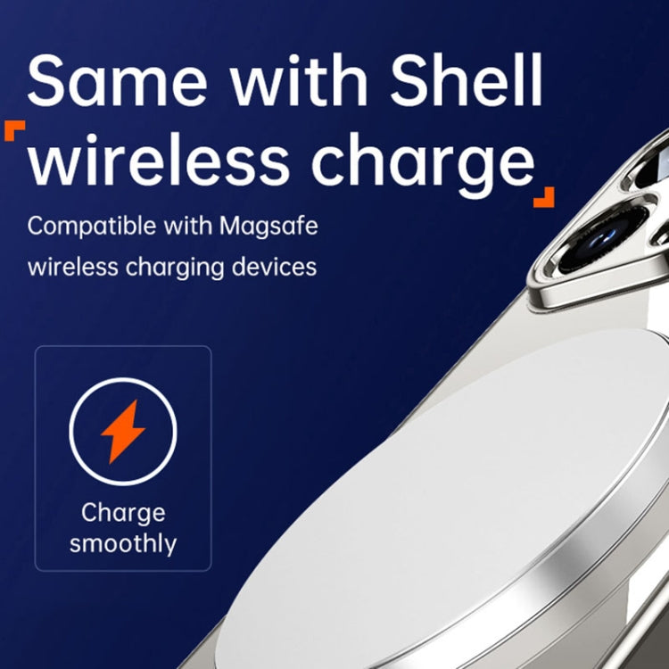 For iPhone 15 Pro Max SULADA Shine Through Series Plating TPU Transparent Phone Case(Silver) by SULADA