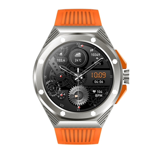 HT8 1.46 inch Round Screen Bluetooth Smart Watch, Support Health Monitoring & 100+ Sports Modes & Alipay(Orange) by bashfashion