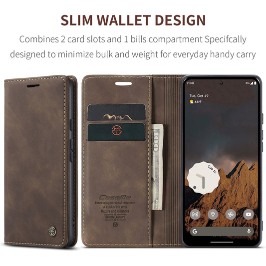 For Google Pixel 10 / 10 Pro / 9 CaseMe 013 Multifunctional Horizontal Flip Leather Phone Case(Coffee) by CaseMe
