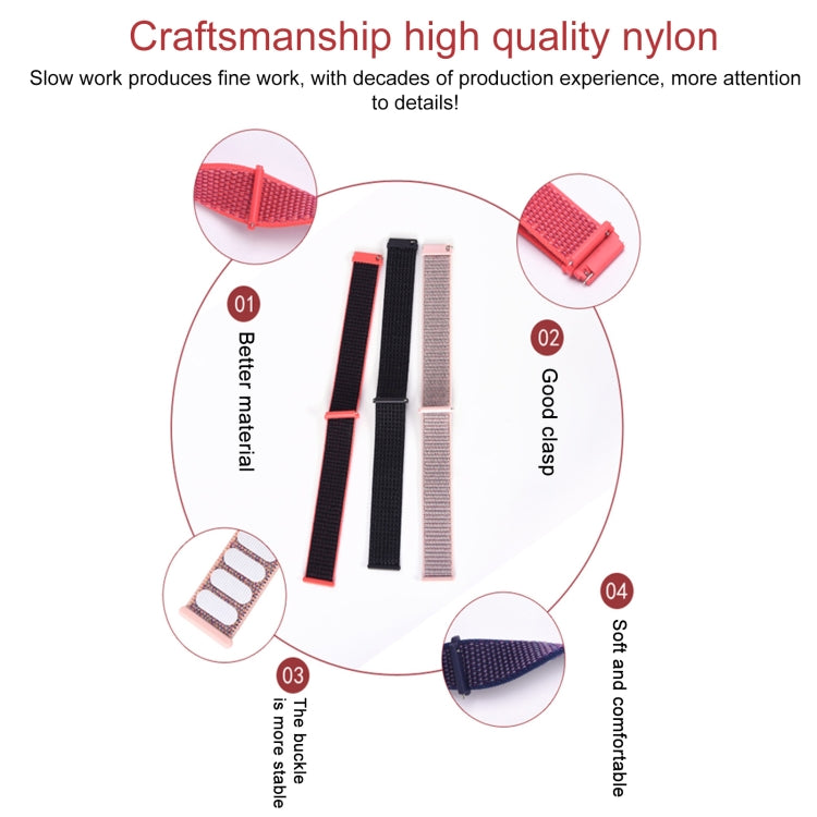 18mm Universal Nylon Loop Watch Band(Red) by bashfashion