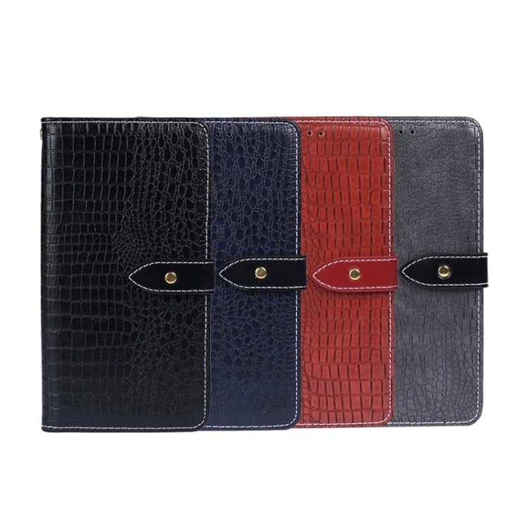 For ZTE Blade A33S idewei Crocodile Texture Leather Phone Case(Grey) by idewei