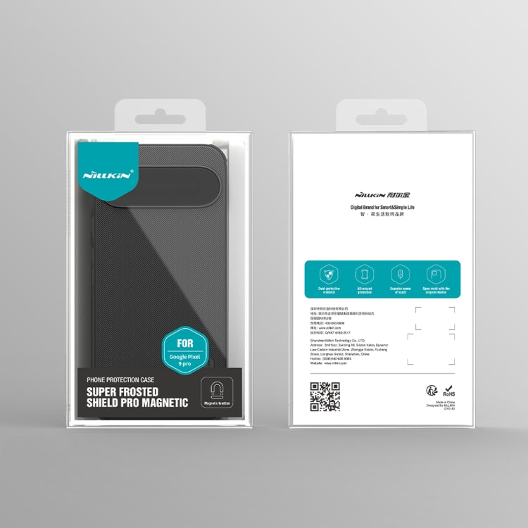 For Google Pixel 9 Pro NILLKIN Frosted Shield Pro Magnetic Phone Case(Black) by NILLKIN