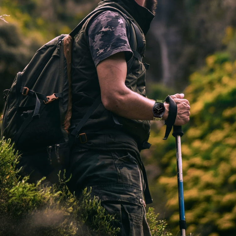 22mm Nylon Canvas Hook And Loop Fastener Watch Band(Desert Camouflage) by bashfashion