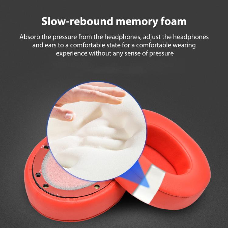 1 Pair Ice Feeling Gel Replacement Earpads For Beats Studio3 / 2(Red) by bashfashion