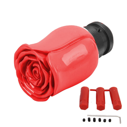Rose Flower Shaped Universal Vehicle Car Manual Automatic Gear Shift Knob (Red) by bashfashion
