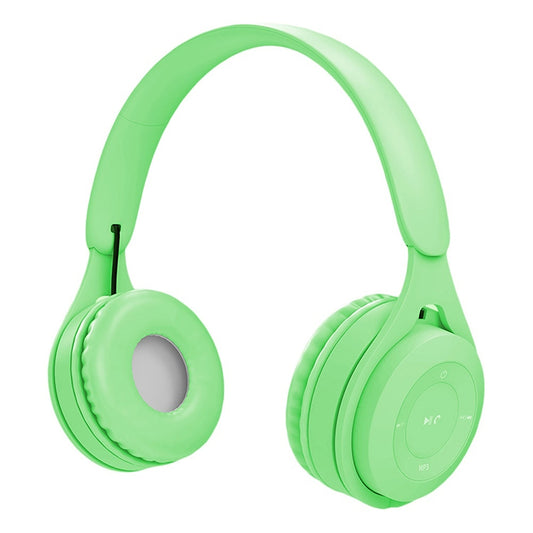 Y08 Hifi Sound Quality Macaron Bluetooth Headset, Supports Calling & TF Card & 3.5mm AUX (Green) by bashfashion
