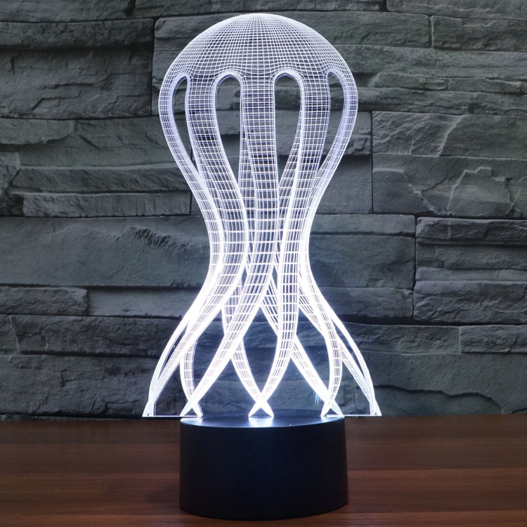 Acaleph Style 3D Touch Switch Control LED Light , 7 Color Discoloration Creative Visual Stereo Lamp Desk Lamp Night Light by bashfashion