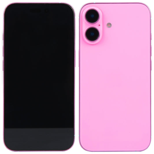 For iPhone 16 Black Screen Non-Working Fake Dummy Display Model (Pink) by bashfashion
