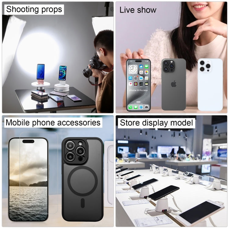 For iPhone 16 Pro Black Screen Non-Working Fake Dummy Display Model (White) by bashfashion