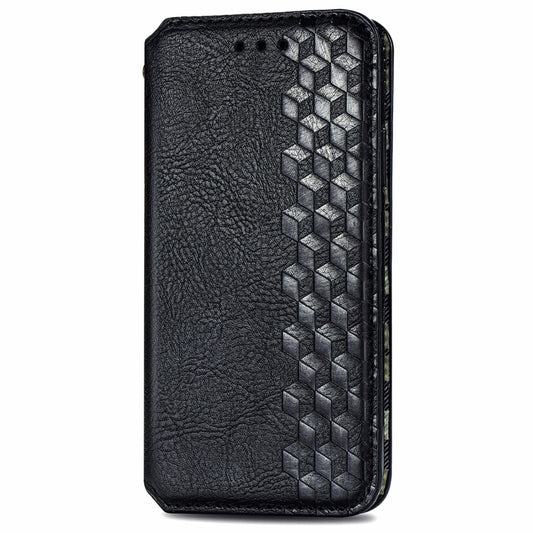 For Samsung Galaxy M14 4G Cubic Grid Pressed Magnetic Leather Phone Case(Black) by bashfashion