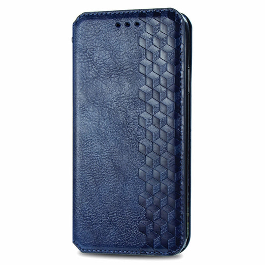 ForTecno Spark 20 Pro+ Cubic Grid Pressed Magnetic Leather Phone Case(Blue) by bashfashion