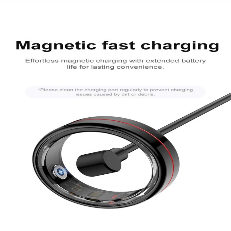 R04 SIZE 12 Smart Ring, Support Heart Rate / Blood Oxygen / Sleep Monitoring / Take Photos(Black) by bashfashion