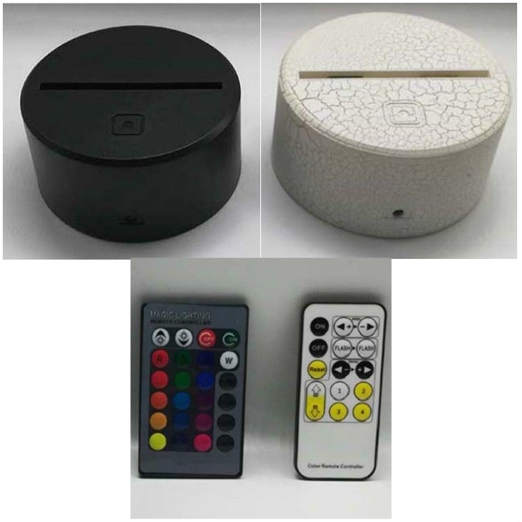 3W Excavator 3D Light Colorful Touch Control Light Creative Small Table Lamp with Crack Base, Style:Touch Switch + Remote Control by bashfashion