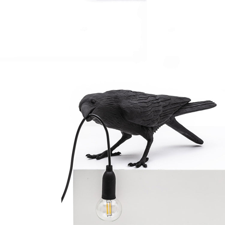 E14 LED Lucky Bird Wall Lamp Table Lamp For Bedroom, Style:Looking Wall Lamp, Plug:AU Plug(White) by bashfashion