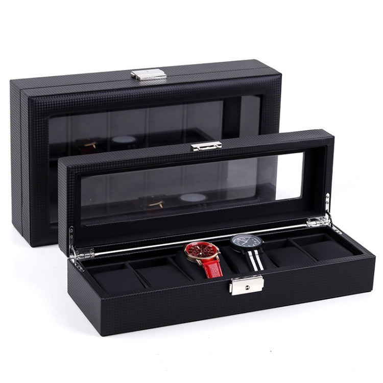 Woven Pattern PU Leather Watch Box Jewelry Storage Display Box, Colour: 12 Bits by bashfashion