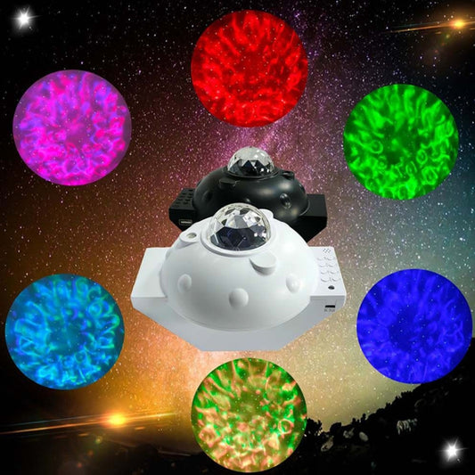 SC522-01 USB Bluetooth Music Watermark Starry Sky Projection Light LED Stage Light Night Light(Black) by bashfashion