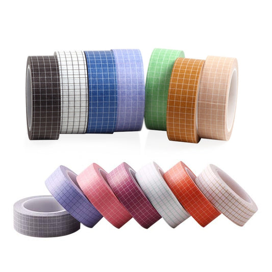 Simple Manual Decorative Stickers Plaid Material Tape(FG-13) by bashfashion