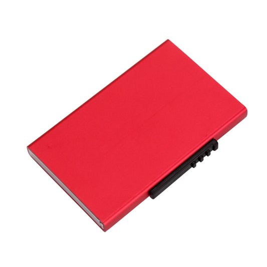 RFID Anti-Theft And Anti-Magnetic Aluminum Alloy Credit Card Case(Red) by bashfashion