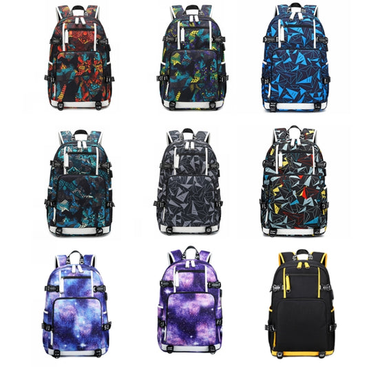 6101-4 Thermal Transfer Casual Backpack Simple Student Schoolbag(Star Purple) by bashfashion