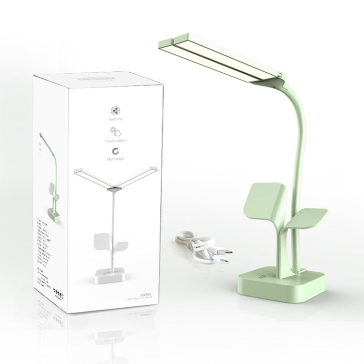 550TD3 Rechargeable USB Double Head Folding Table Lamp(Green) by bashfashion