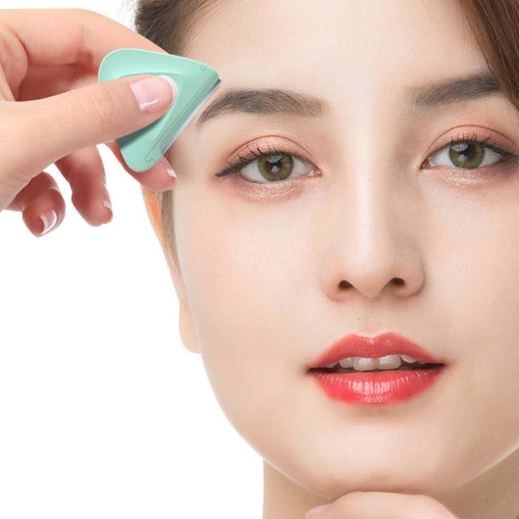 2 PCS/Box Small Triangular Eyebrow Trimmer(Purple + Green) by bashfashion