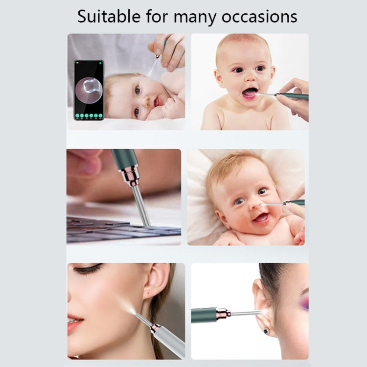 TES02 WIFI High-definition Intelligent Visual Ear Scoop(Silver White) by bashfashion