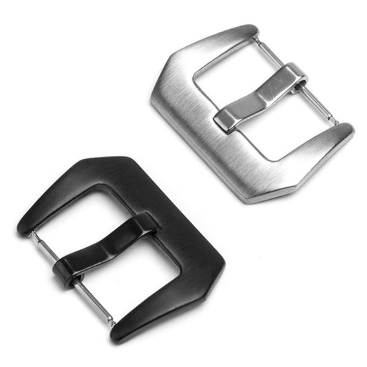 3 PCS Stainless Steel Brushed Pin Buckle Watch Accessories, Color: 20mm Steel Color by bashfashion