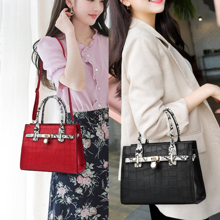 2613 2 In 1 Large Capacity Stone Pattern Bags(Pink) by bashfashion