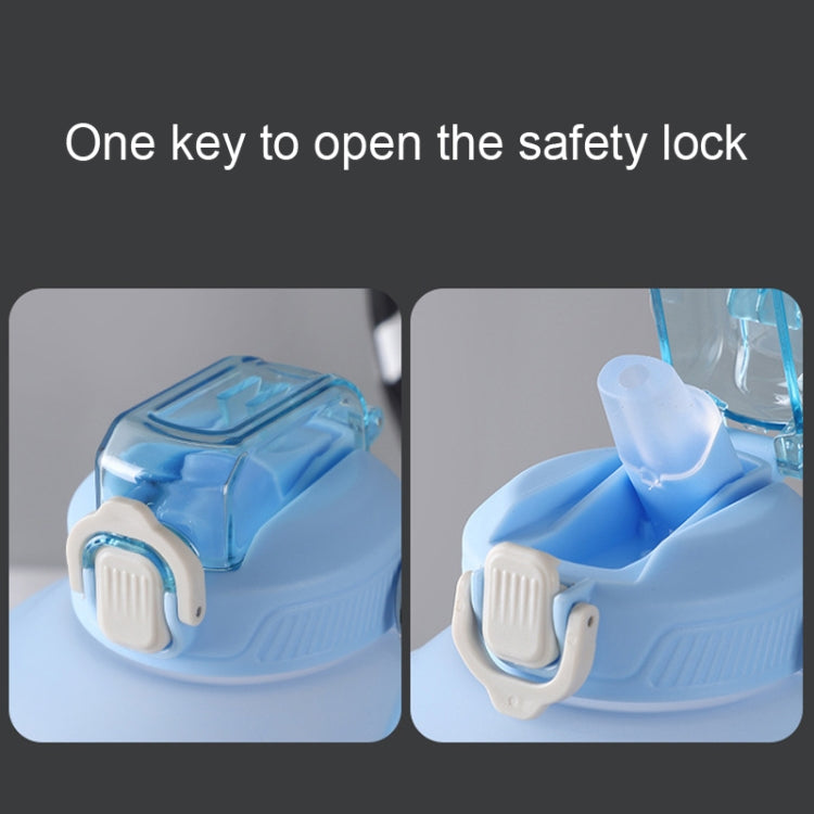 3800ml Large Capacity Gradient Straw Cup Sports Bottle With Scale(Pink) by bashfashion