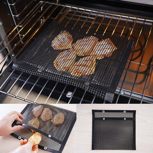 Vc005 BBQ Non-Stick Mesh Grilling Bag, Size: Black (22 x 27cm) by bashfashion