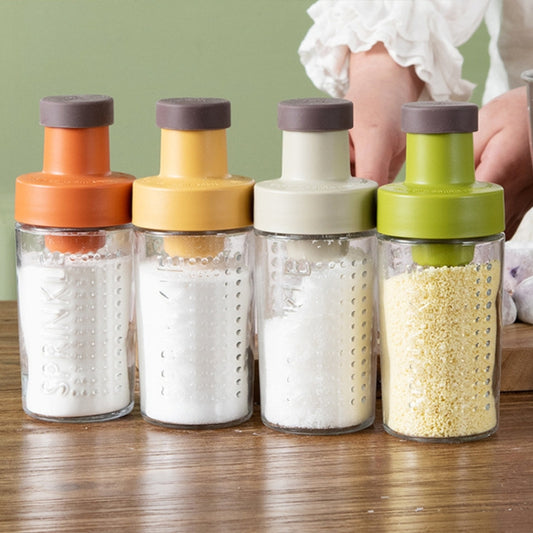 Quantitative Sugar Control Bottle Sugar Jar Dust-proof Sealed Seasoning Bottle With Lid(White) by bashfashion