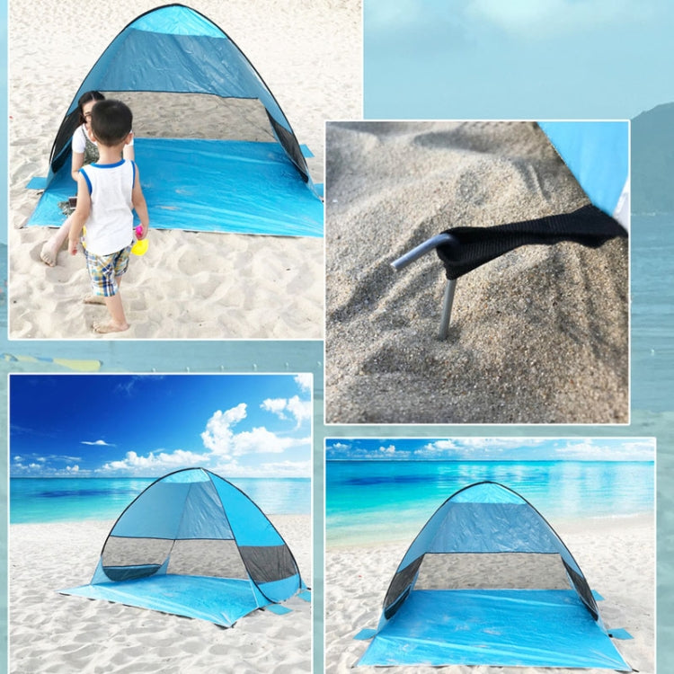 Automatic Instant Pop Up Tent Potable Beach Tent,Size:, Color: Lake Green Stripe by bashfashion